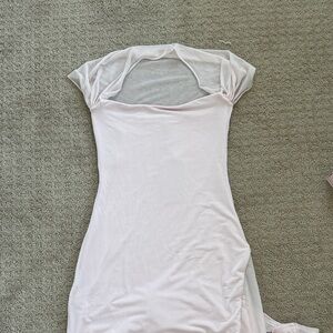 Meshki Wyatt dress Light Pink Mesh Sleeve Bodycon Dress